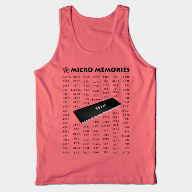 68000 Microprocessor and Opcodes Tank Top by Starchip Designs